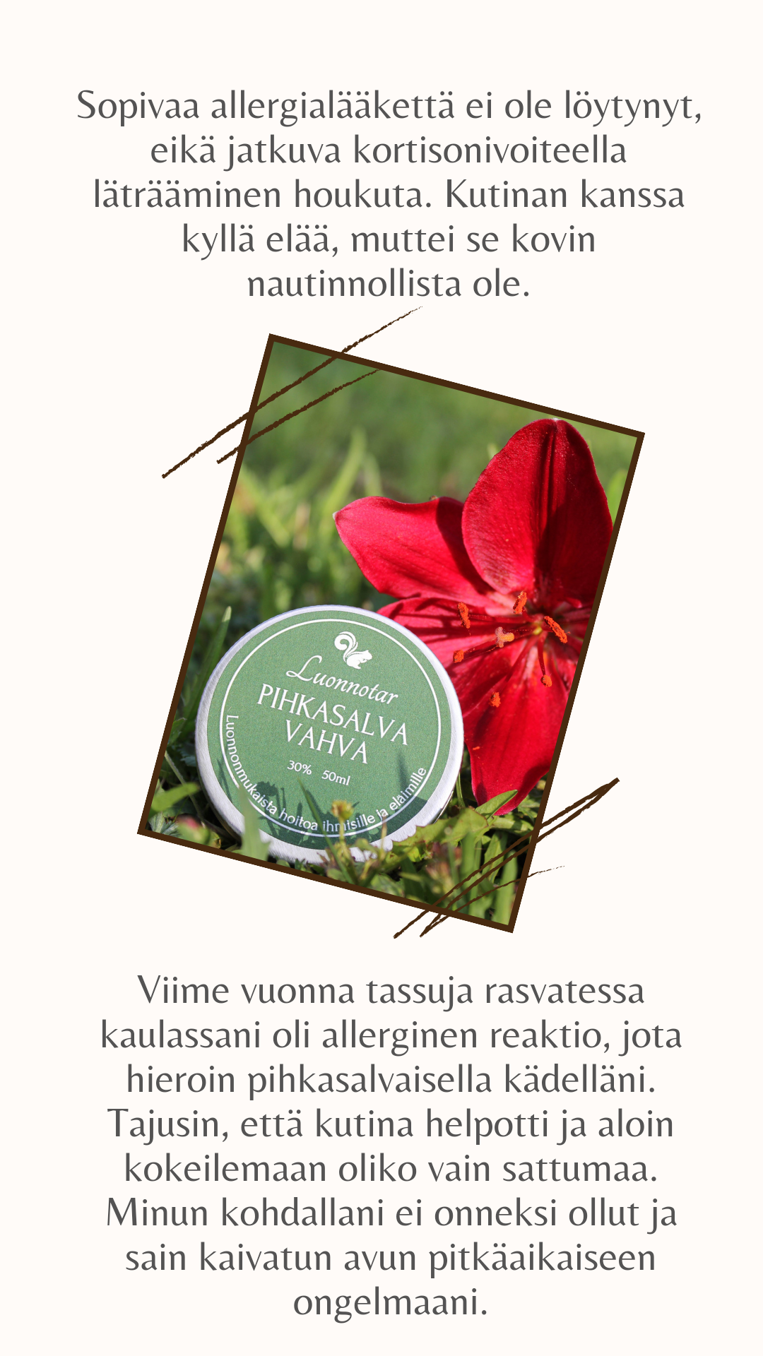 Nyt -40%!💥 Hittituotteemme Pihkasalva Vahva 30% nyt isommassa 50ml koossa!